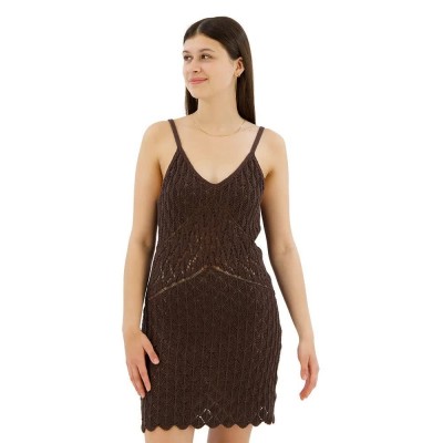 потник,дамски,поли,и,рокли,superdry,crochet,cami,sleeveless,short,dress,dark,oak,brown,(brown)