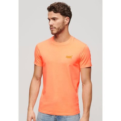 тениска,мъжки,тениски,superdry,essential,logo,emb,neon,short,sleeve,t,shirt,dry,fluro,orange