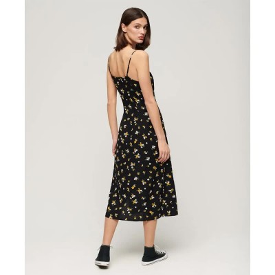 потник,дамски,поли,и,рокли,superdry,print,button,cami,sleeveless,midi,dress,multicolor,(candice,floral,print)