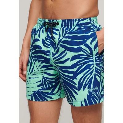 бански,гащета,мъжки,бански,костюми,superdry,printed,15´´,swimming,shorts,blue,(mint,palm,print)