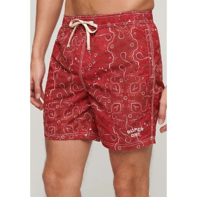 бански,гащета,мъжки,бански,костюми,superdry,vintage,ripstop,17´´,swimming,shorts,red,(bandanna,red)