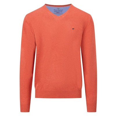 блуза,мъжки,пуловери,fynch,hatton,1413211,v,neck,sweater,orient,red,(orange)