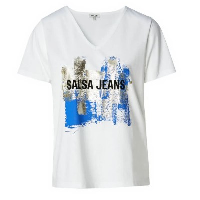 тениска,дамски,тениски,salsa,jeans,21008927,graphic,print,short,sleeve,t,shirt,white,(white)