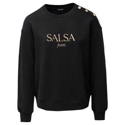 блуза,дамски,блузи,salsa,jeans,branding,sweatshirt,black