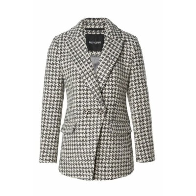 сако,дамски,сака,salsa,jeans,checkered,blazer,grey