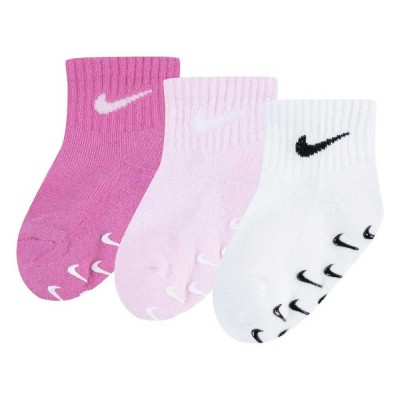 чорапи,мъжки,чорапи,дамски,чорапи,nike,gripper,s,quarter,short,socks,3,pairs,white,pink,(magic,flamingo)