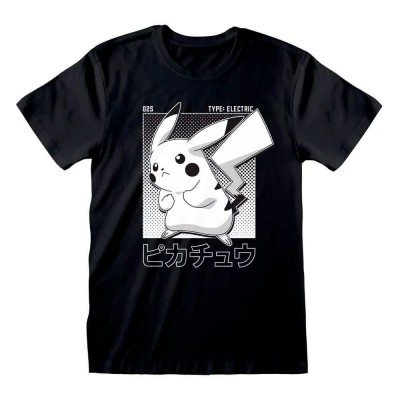 тениска,мъжки,тениски,heroes,pokemon,halftone,pikachu,short,sleeve,t,shirt,black,(black)
