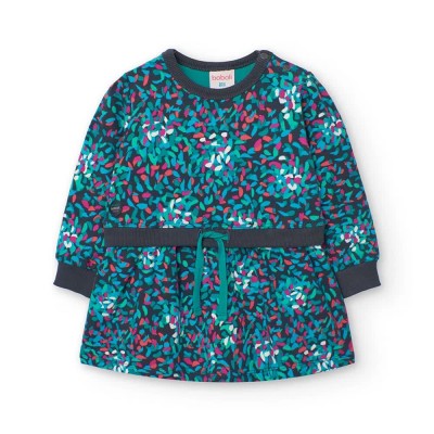 рокля,дамски,поли,и,рокли,boboli,fleece,printed,long,sleeve,dress,multicolor,(print)