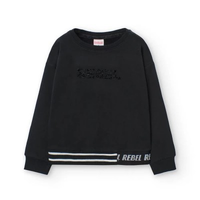 поларена,блуза,мъжки,пуловери,дамски,пуловери,boboli,fleece,stretch,sweater,black,(black)