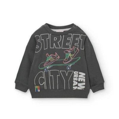 поларена,блуза,детски,блузи,boboli,fleece,sweatshirt,grey,(anthracite)