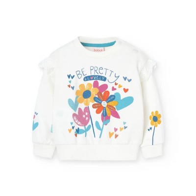 поларена,блуза,детски,блузи,boboli,fleece,sweatshirt,white,(off,white)