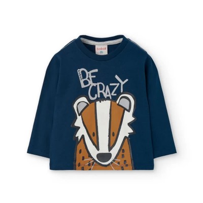 тениска,мъжки,тениски,дамски,тениски,boboli,knit,basic,long,sleeve,t,shirt,blue,(navy)