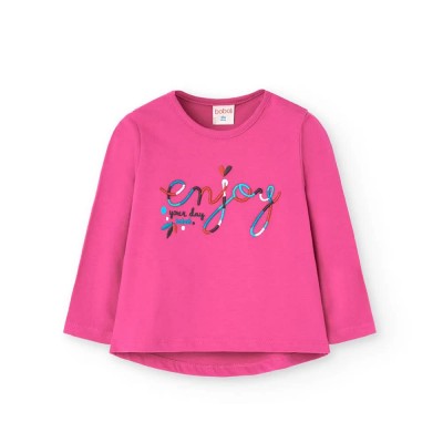 тениска,мъжки,тениски,дамски,тениски,boboli,knit,long,sleeve,t,shirt,pink,(hibiscus)