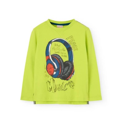 тениска,мъжки,тениски,дамски,тениски,boboli,knit,long,sleeve,t,shirt,green,(lime)