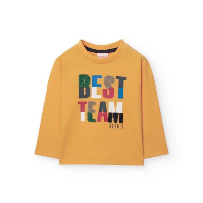 тениска,мъжки,тениски,дамски,тениски,boboli,knit,long,sleeve,t,shirt,yellow,(mustard)