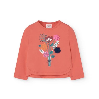 тениска,мъжки,тениски,дамски,тениски,boboli,knit,long,sleeve,t,shirt,pink,(paprika)