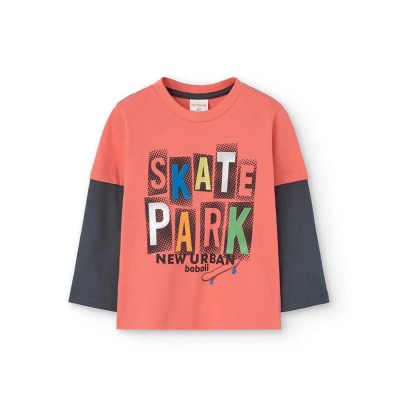 тениска,мъжки,тениски,дамски,тениски,boboli,knit,long,sleeve,t,shirt,orange,(paprika)