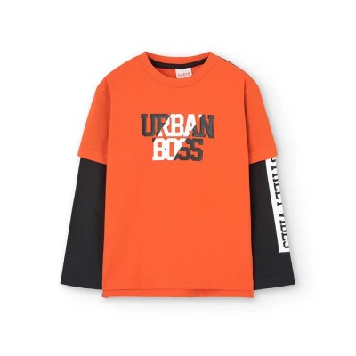 тениска,мъжки,тениски,дамски,тениски,boboli,knit,long,sleeve,t,shirt,orange,(paprika)