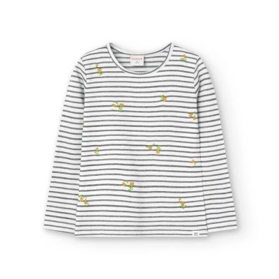 тениска,мъжки,тениски,дамски,тениски,boboli,knit,striped,long,sleeve,t,shirt,white,(black)