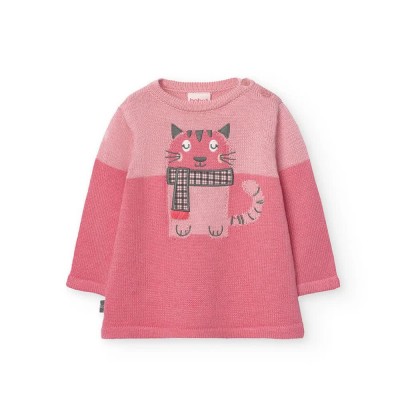 рокля,дамски,поли,и,рокли,boboli,knitwear,long,sleeve,dress,pink,(rose)