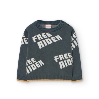 блуза,мъжки,пуловери,дамски,пуловери,boboli,knitwear,sweater,grey,(anthracite)