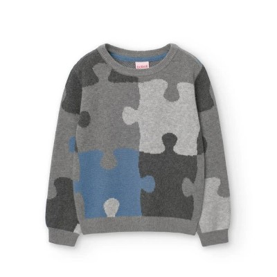 блуза,мъжки,пуловери,дамски,пуловери,boboli,knitwear,sweater,grey,(grey)