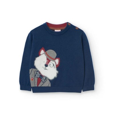 блуза,мъжки,пуловери,дамски,пуловери,boboli,knitwear,sweater,blue,(navy)