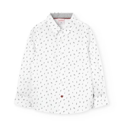 риза,с,дълъг,ръкав,дамски,ризи,мъжки,ризи,boboli,poplin,printed,long,sleeve,shirt,white,(print)
