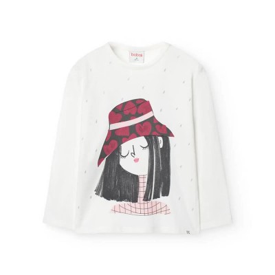 тениска,мъжки,тениски,дамски,тениски,boboli,stretch,knit,long,sleeve,t,shirt,white,(off,white)
