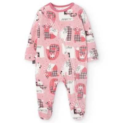 детски,пижами,boboli,velour,play,printed,long,sleeve,pelele,pink,(print)