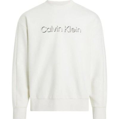 блуза,мъжки,пуловери,calvin,klein,shadow,embossed,logo,sweatshirt,vanilla,ice,(white)
