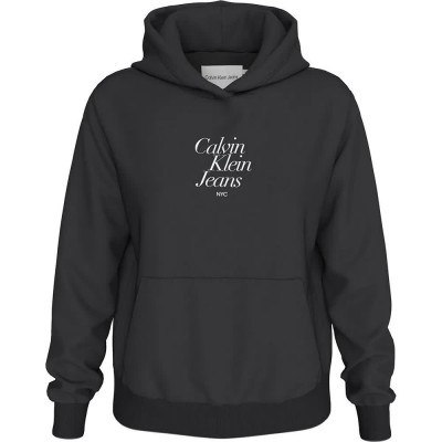 суичър,дамски,блузи,calvin,klein,jeans,font,graphic,hoodie,black,(ck,black)
