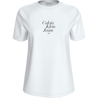 тениска,дамски,тениски,calvin,klein,jeans,font,graphic,short,sleeve,t,shirt