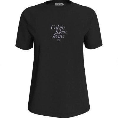 тениска,дамски,тениски,calvin,klein,jeans,font,graphic,short,sleeve,t,shirt,black,(ck,black)
