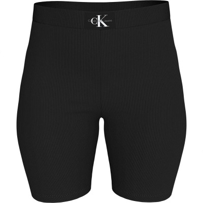 дънки,дамски,панталони,calvin,klein,jeans,label,rib,sweat,shorts,black