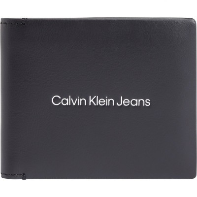 портфейли,и,портмонета,calvin,klein,jeans,logo,print,bifold,w,coin,wallet,black