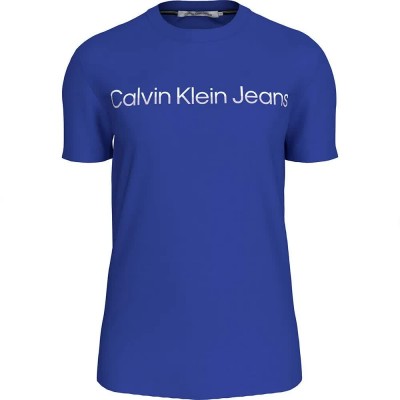 тениска,мъжки,тениски,calvin,klein,jeans,mixed,institutional,logo,short,sleeve,t,shirt,blue