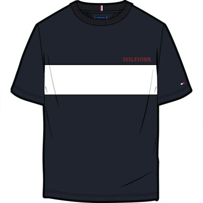 тениска,детски,тениски,tommy,hilfiger,colorblock,embroidery,regular,short,sleeve,t,shirt,blue,(desert,sky)