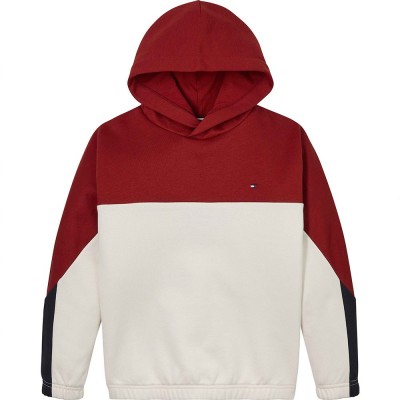 суичър,детски,блузи,tommy,hilfiger,colorblock,fleece,hoodie,red