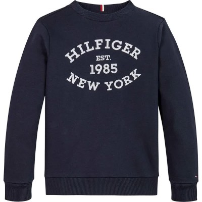 блуза,детски,блузи,tommy,hilfiger,monotype,flock,regular,sweatshirt,blue