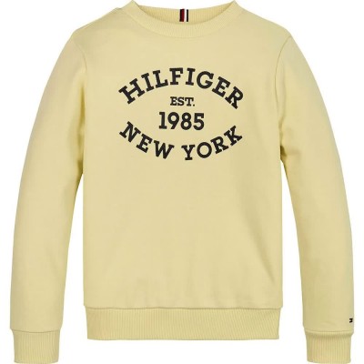блуза,детски,блузи,tommy,hilfiger,monotype,flock,regular,sweatshirt,green,(lemon,zest)