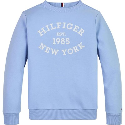 блуза,детски,блузи,tommy,hilfiger,monotype,flock,regular,sweatshirt,vessel,blue,(blue)
