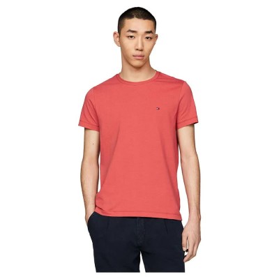 тениска,мъжки,тениски,tommy,hilfiger,stretch,slim,fit,short,sleeve,t,shirt,red