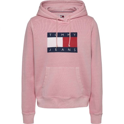 суичър,дамски,блузи,tommy,jeans,regular,flag,ext,hoodie,pink