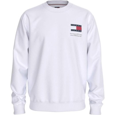 блуза,мъжки,пуловери,tommy,jeans,regular,flag,ext,sweatshirt,white