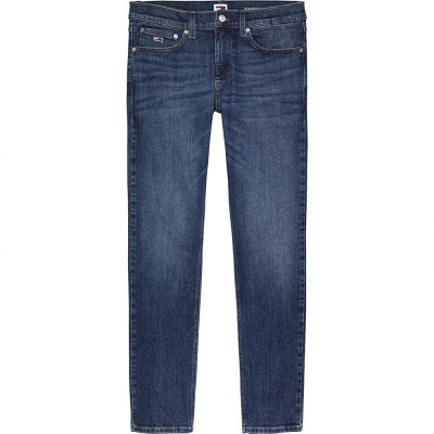 дънки,мъжки,панталони,tommy,jeans,scanton,ch0256,co,slim,fit,jeans,blue