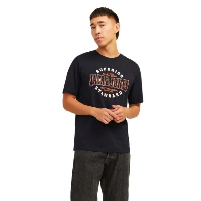 тениска,мъжки,тениски,дамски,тениски,jack,&,jones,logo,short,sleeve,t,shirt,blue,(black)