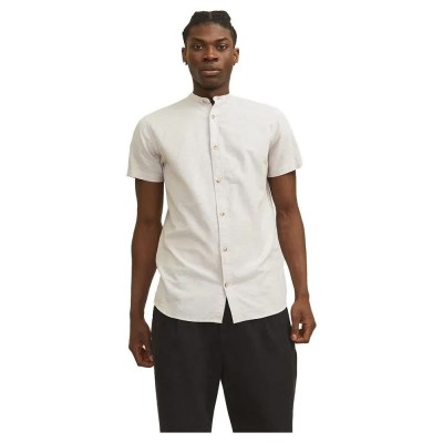 риза,с,къс,ръкав,мъжки,ризи,jack,&,jones,summer,band,linen,short,sleeve,shirt,beige,(crockery)