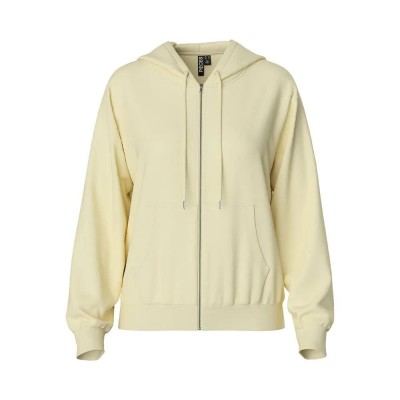 блуза,дамски,блузи,pieces,chilli,full,zip,sweatshirt,beige,(white,pepper)