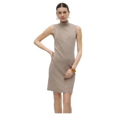 рокля,дамски,поли,и,рокли,vero,moda,jane,sleeveless,dress,beige,(moon,rock)